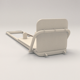 Lightweight foam jumpboard for folding home Pilates reformer
